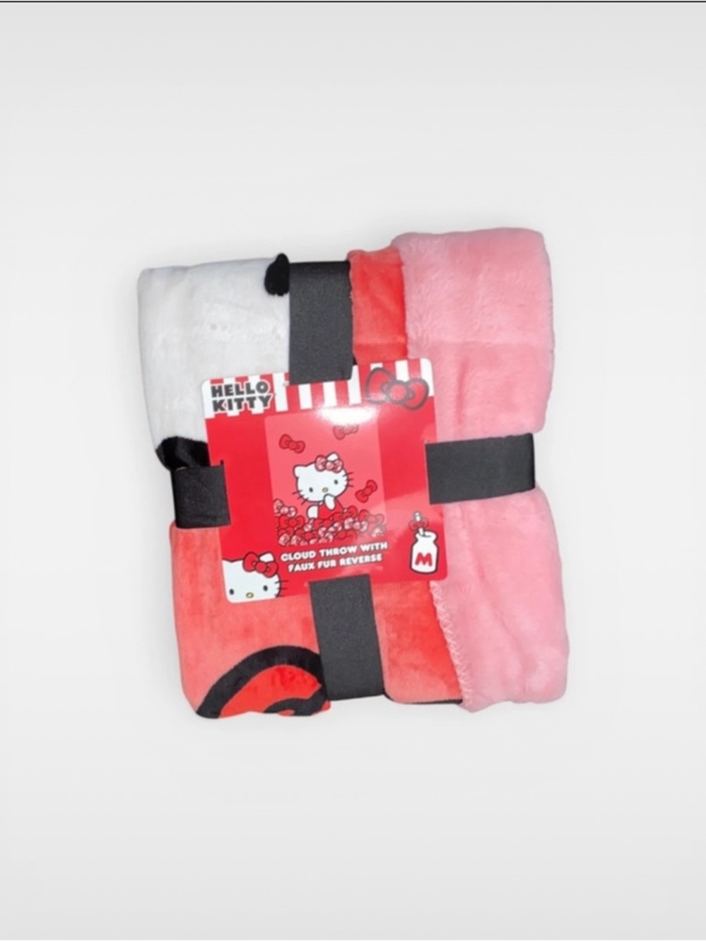 Hello Kitty Plush Throw Blanket - Pink, Coral, White